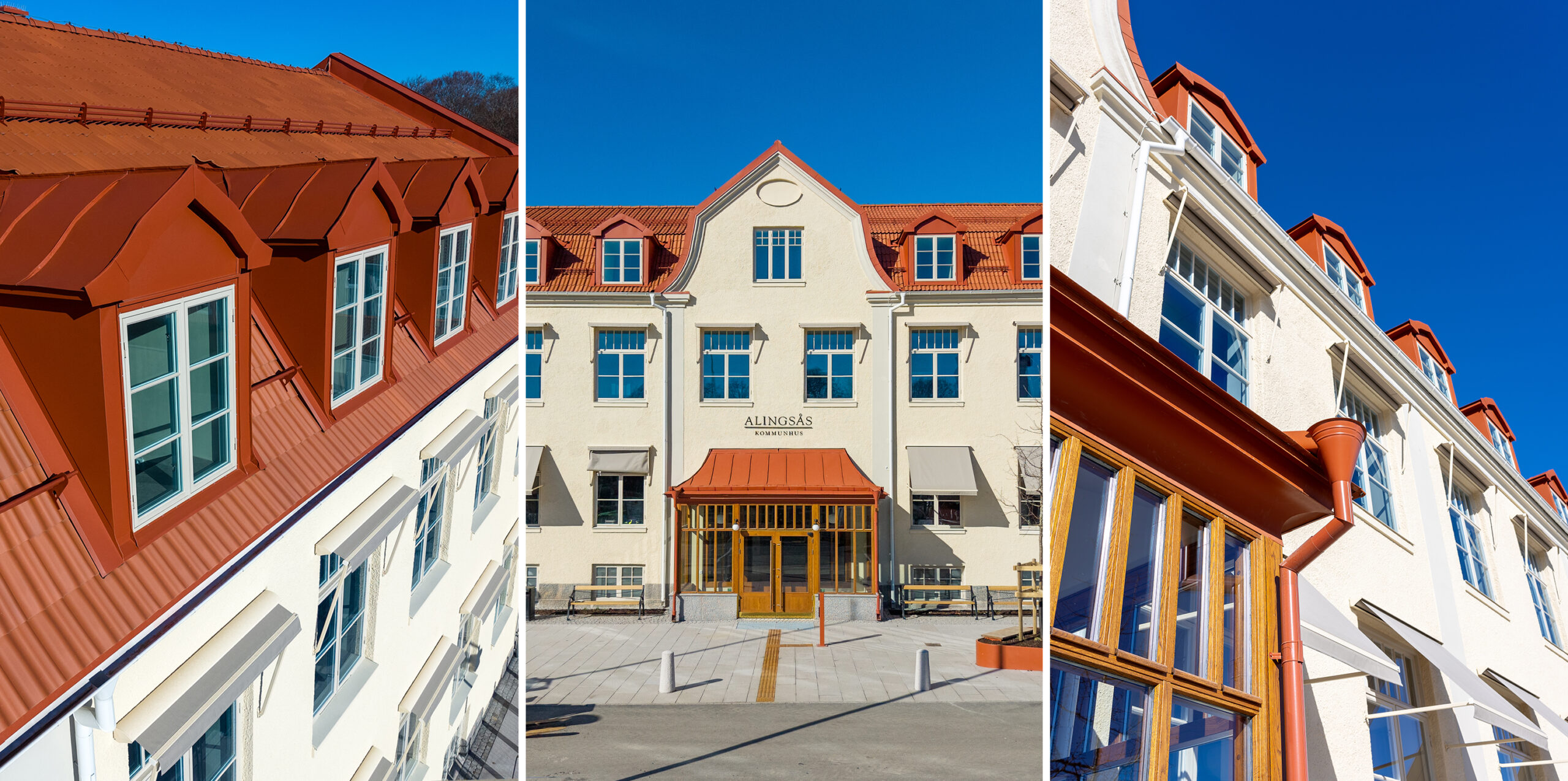Detaljer i plåt på Alingsås nya kommunhus